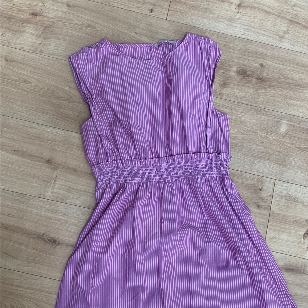 LOFT Striped Casual Dress women’s large sleeveless